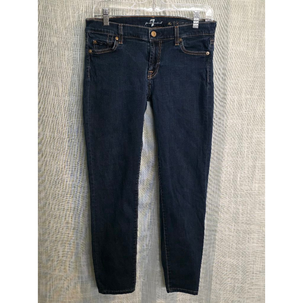 Women's 7‎ For All Mankind The Skinny Jeans Size 30 Blue Denim